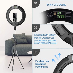 emart 18 inch ring light with stand and phone holder amazon